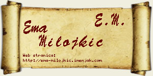 Ema Milojkić vizit kartica